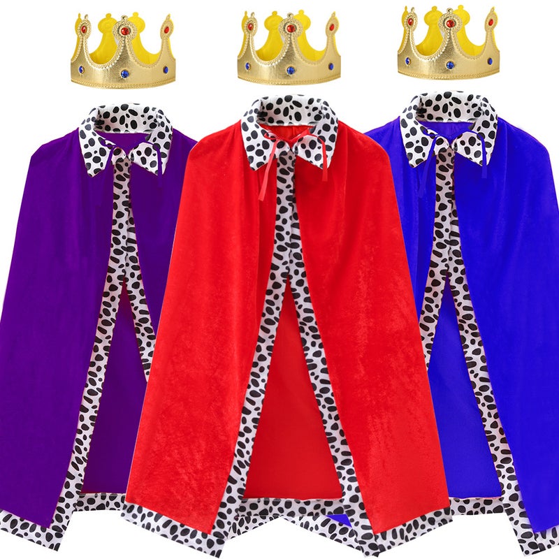 Halloween King Cloak Children Adult Masquerade Parent-Child Game Costume Shawl Christmas Cloak Cape - Image 2