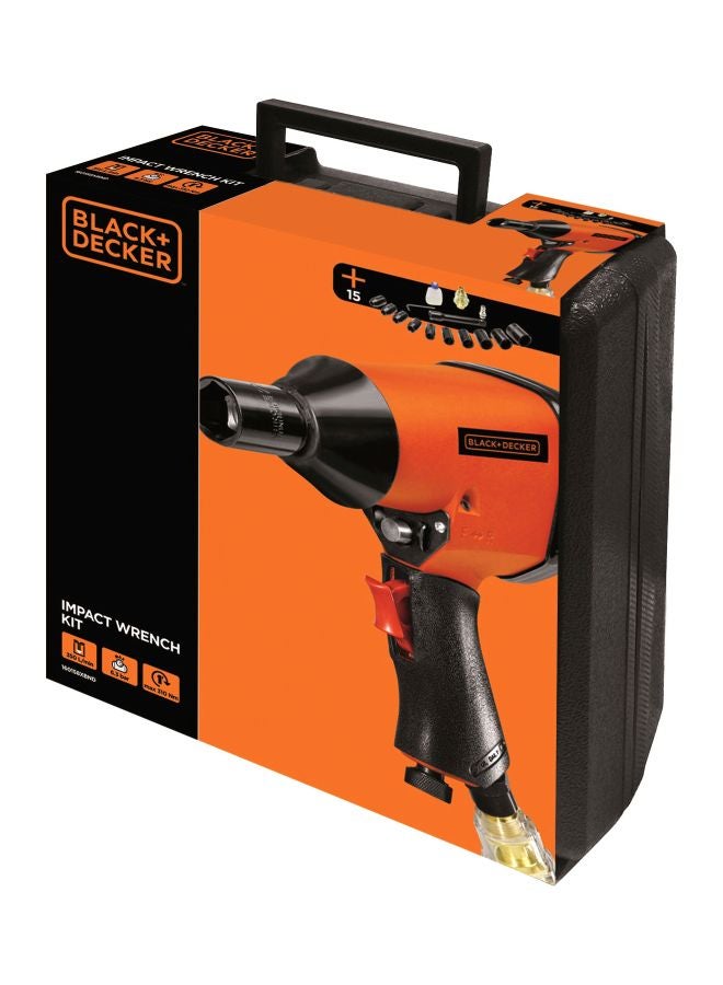BLACK+DECKER Pneumatic Tool Set Orange/Black/Red 30cm - Image 3