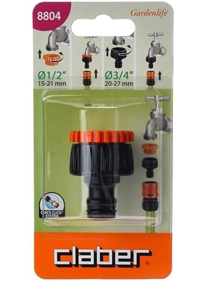 Claber 8804 Multi Threaded Tap Connector 1 2” 15 21 Mm 3 4” 20 27 Mm - Image 2