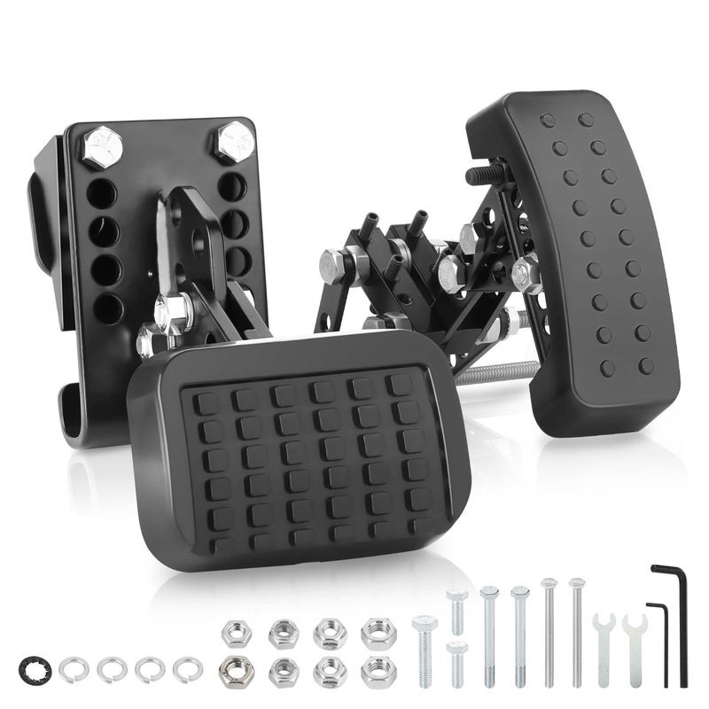 ROADGIVE Gas and Brake Pedal Extenders for Short Drivers Universal Fit Adjustable Length and Angle Brake and Accelerator Pedals Extenders for Cars GoKarts Toy Cars