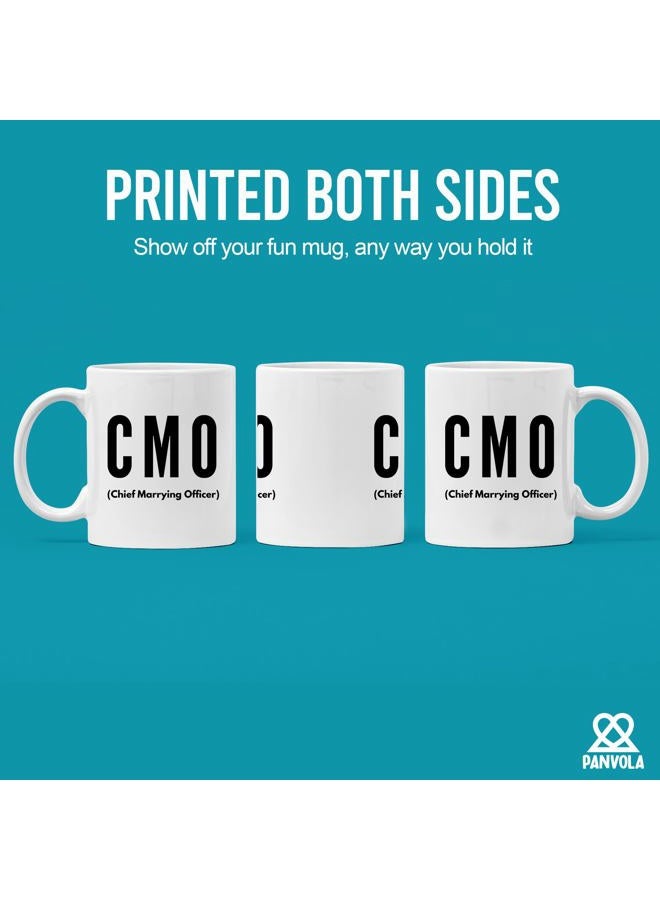 Panvola Officiant Mug - Chief Marrying Officer CMO Minister Coffee Mug 11 oz - Marriage Officiant Minister Gifts - Will You Marry Us Coffee Mug - Image 2