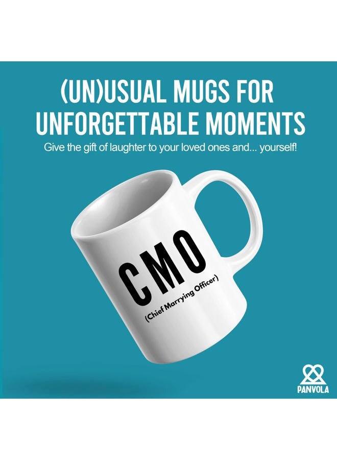 Panvola Officiant Mug - Chief Marrying Officer CMO Minister Coffee Mug 11 oz - Marriage Officiant Minister Gifts - Will You Marry Us Coffee Mug - Image 3