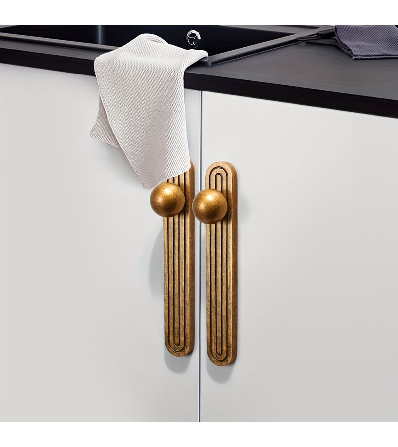 Brushed Copper 96mm Vintage Cabinet Drawer Pull Modern Round Door Handle - Image 5