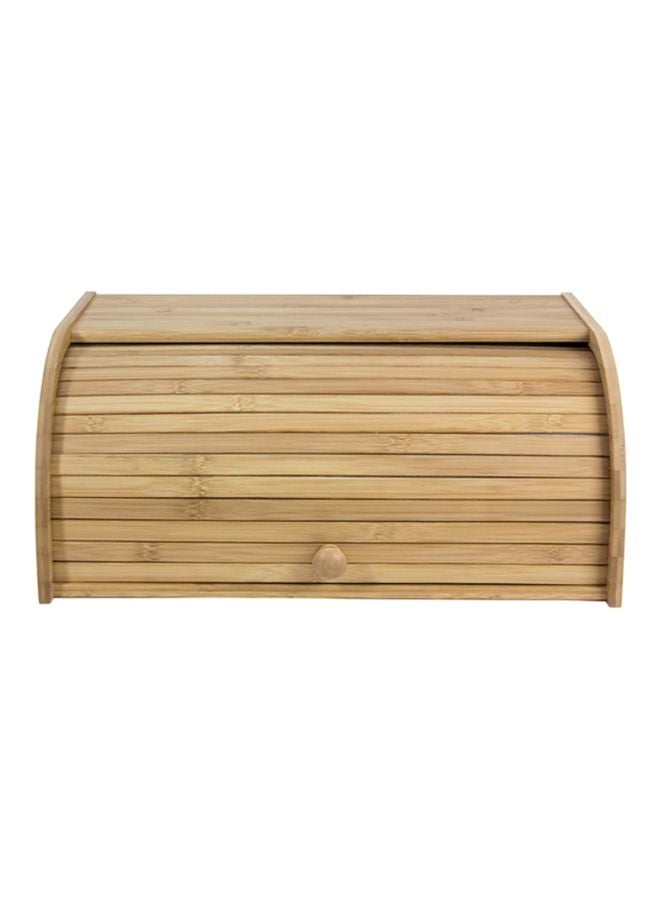 Bamboo Bread Box for Kitchen Countertop, Large Wooden Food Keeper W/Rolling Lid, Vintage Storage Bin for Bagels, Muffins, Cupcakes
