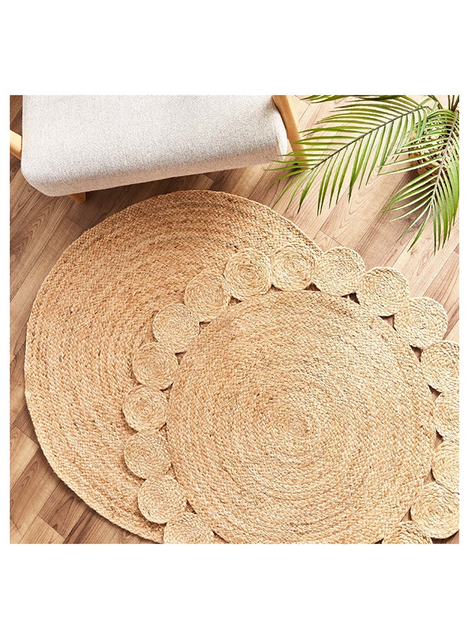 هوم بوكس سجادة ناتورا تابيس دائرية مجدولة يدوياً من الجوت 90 × 90 سم - Image 5