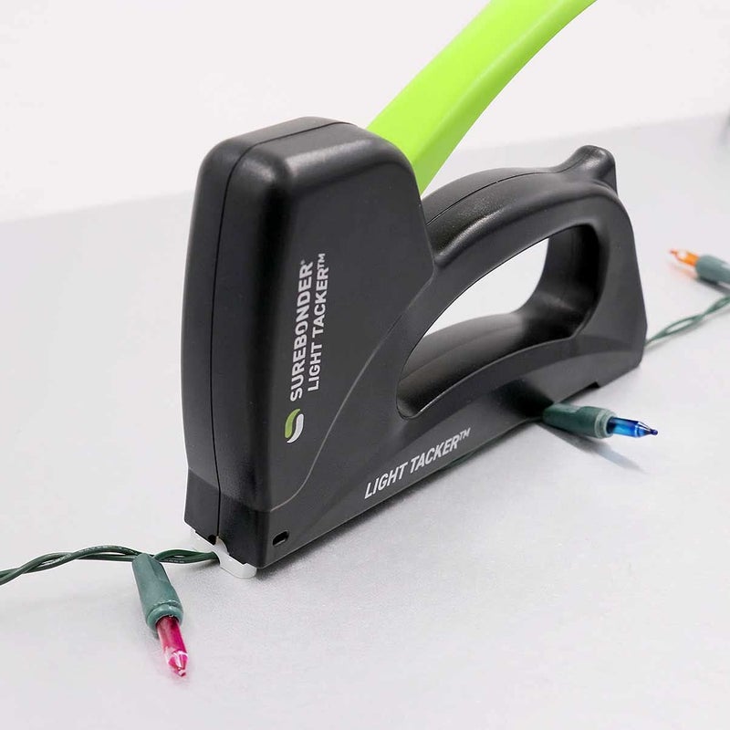 Surebonder 5540HOL Light-Duty Tacker Staple Gun for Holiday and Christmas Lights, Garland, Phone, Speaker, TV, and Computer Cable - 60 Staples and 30 Insulators Included - Image 2