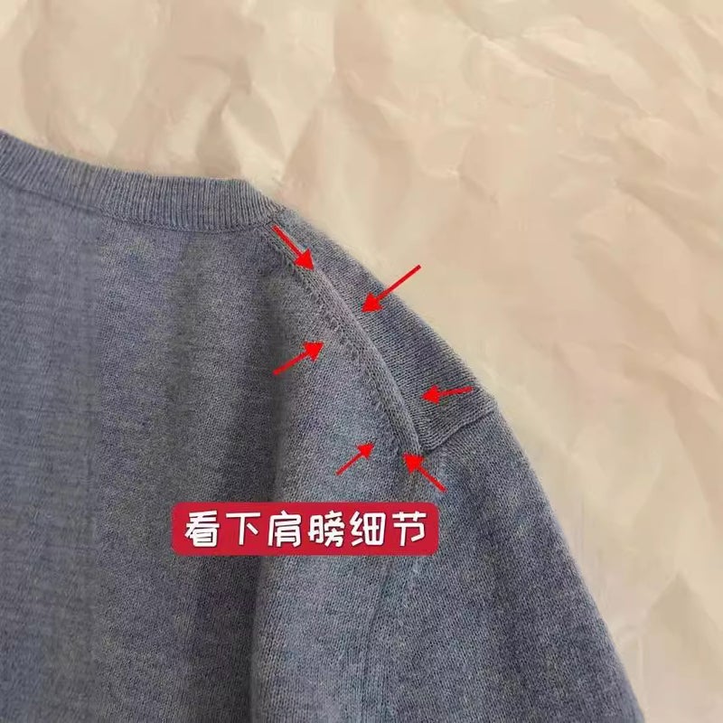 2023 Chic Heart Wool Cardigan Embroidered Sweater Light pink