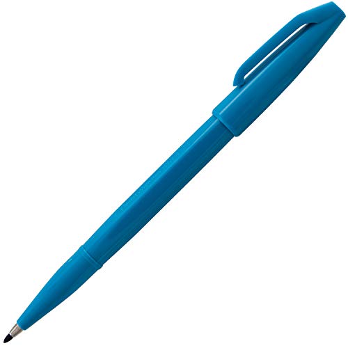 Pentel Arts Sign Pen FiberTipped Pen Sky Blue Ink Box of 12 S520S - Image 3