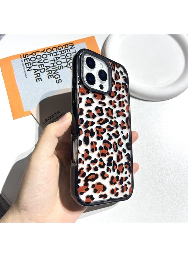 NIBEMINENT Sexy Brown Leopard Pattern Protective TPU Case Cover For iPhone 15 Clear - Image 2