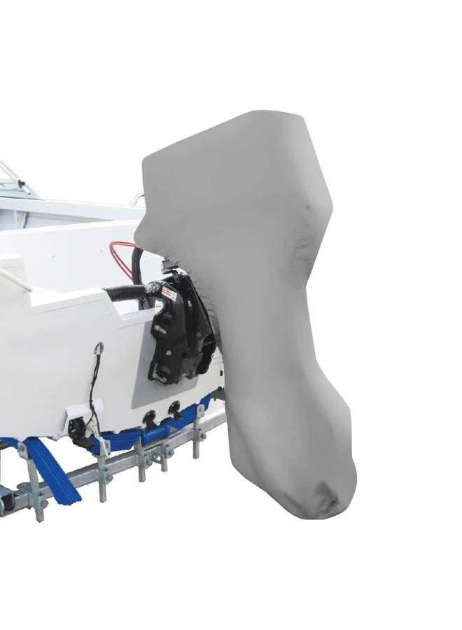Seamander Outboard Motor Cover,Full Motor Outboard Cover, Engines Cover Waterproof Boat Cover (Grey(600D), Fits for 175-225 HP) - Image 1