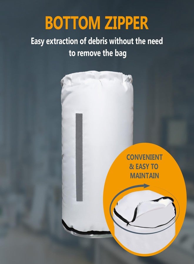 باورتيك حقيبة تجميع الغبار من POWERTEC، قطر 20 بوصة × 30 بوصة، حقيبة تجميع الغبار السفلية مع نافذة شفافة وسحاب لمجمعات الغبار Shop Fox وGrizzly وWen وJET والطبول التي تتراوح من 19 إلى 20 بوصة، عبوة واحدة (70351) - Image 5