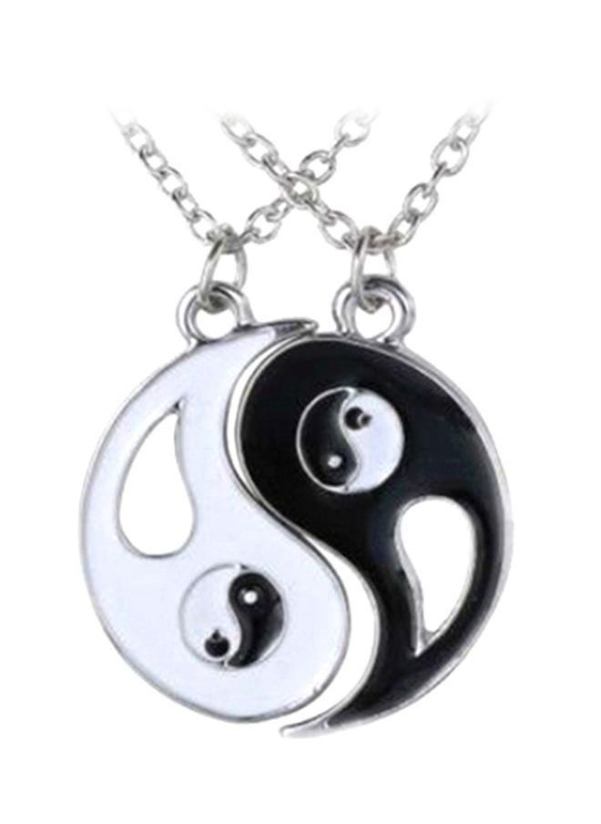 NIBEMINENT 2-Piece Yin And Yang Designed Pendant Necklace Set  - Image 1