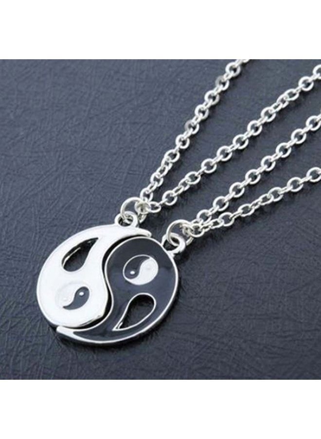 NIBEMINENT 2-Piece Yin And Yang Designed Pendant Necklace Set  - Image 2