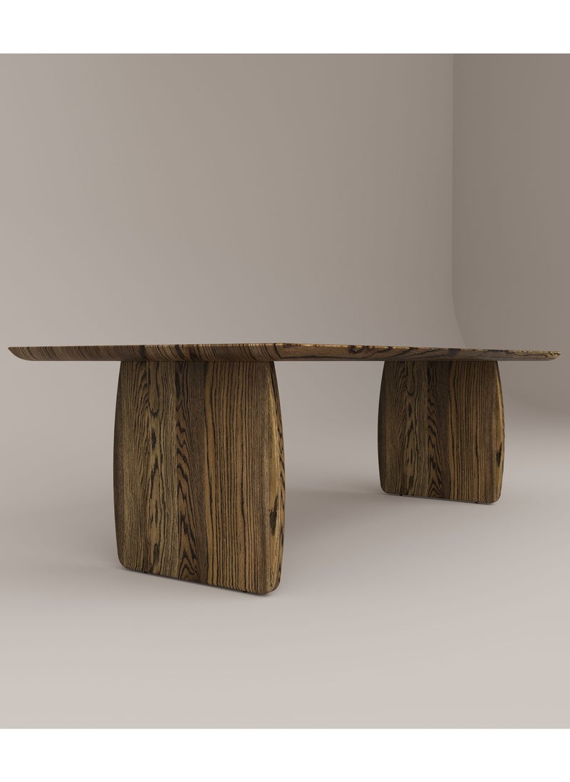 Slab House Edge Collection - Solid Oak Timber 8-10 Seater Table  - Image 3