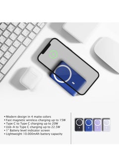 10000 mAh Magnetic MagSafe Wireless Portable Power Bank Charger Blue - pzsku/ZA0384A68A4404B188C99Z/45/_/1668008509/fdd59b90-82a6-46a8-a05b-068c2b67a598