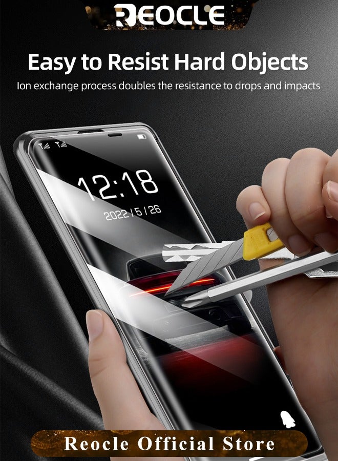 ريوكل جراب مغناطيسي لهاتف Samsung Galaxy S22 Ultra، امتصاص مغناطيسي فائق الدقة 10H، زجاج مقوى، ظهر من جلد البولي يوريثان، إطار معدني ممتص للصدمات، جراب كامل للجسم 360 درجة - Image 5