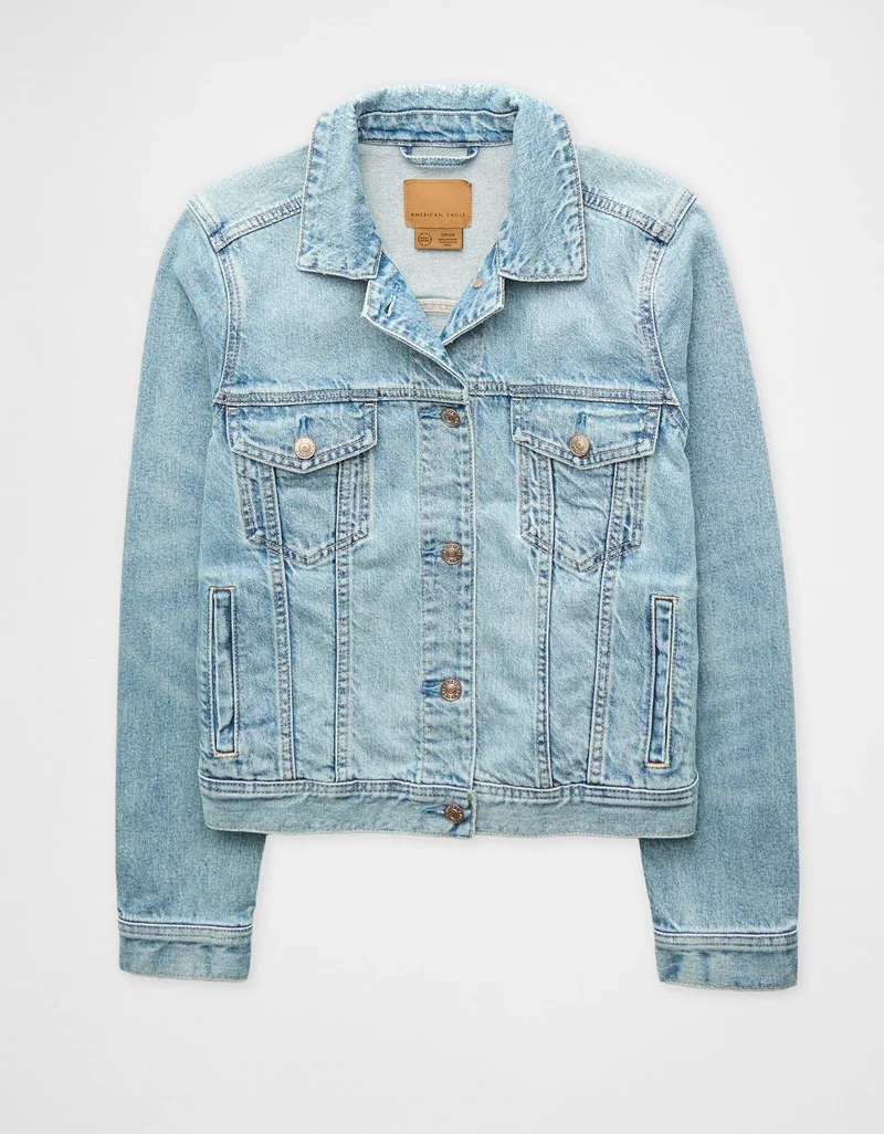 American Eagle  AE Strigid Denim Jacket for Women | Best Price UAE
