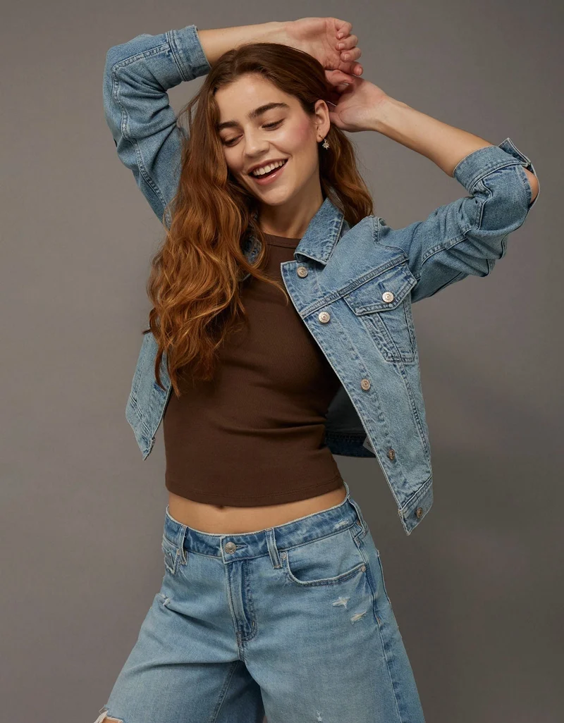 امريكان ايجل جاكيت دنيم عملي