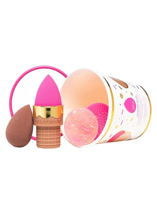 Beautyblender® | Signature Blend Essentials Set, with 2 Beautyblender® sponges for foundations and Powders, Blendercleanser® and Silicone Scrub Mat and NEST Sponge Stand, Vegan, Cruelty Free - Image 1