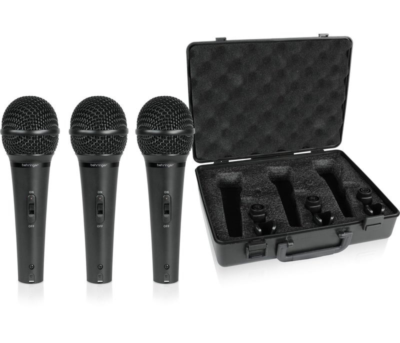 behringer Behringer XM1800S Dynamic Vocal & Instrument Microphone (3-pack) - Image 4