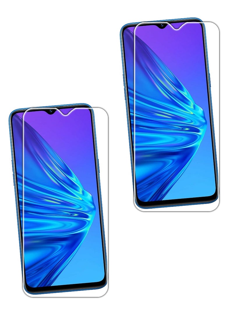 Super 2 Pieces Tempered Glass Screen Protector Clear Designed For Realme 5  Full Screen Coverage And Bubble Free - Image 1