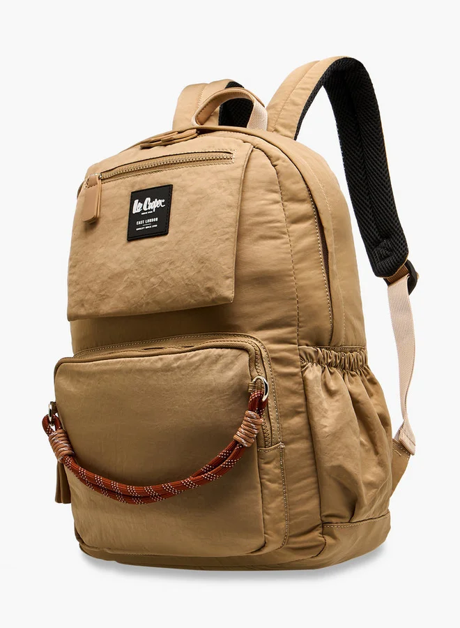 لي كوبر Rope Accent Backpack with Adjustable Shoulder Straps and Zip Closure - 13x30x40 cm