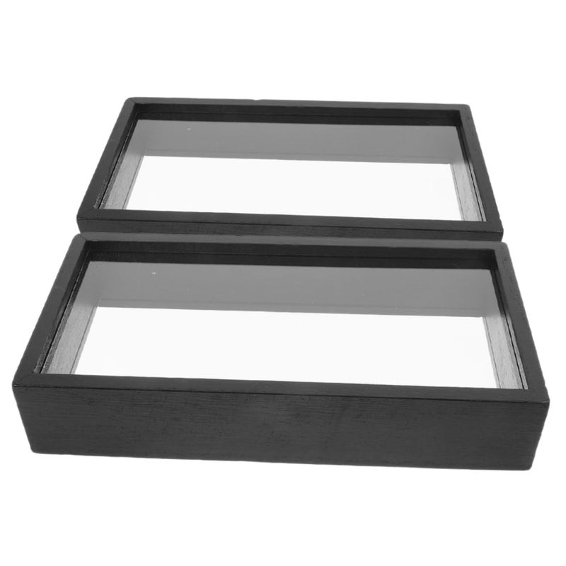 Black Artistic Shadow Box Display Frame For Dried Flowers Boho Decor - Image 2