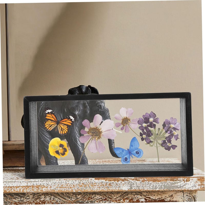 Black Artistic Shadow Box Display Frame For Dried Flowers Boho Decor - Image 5