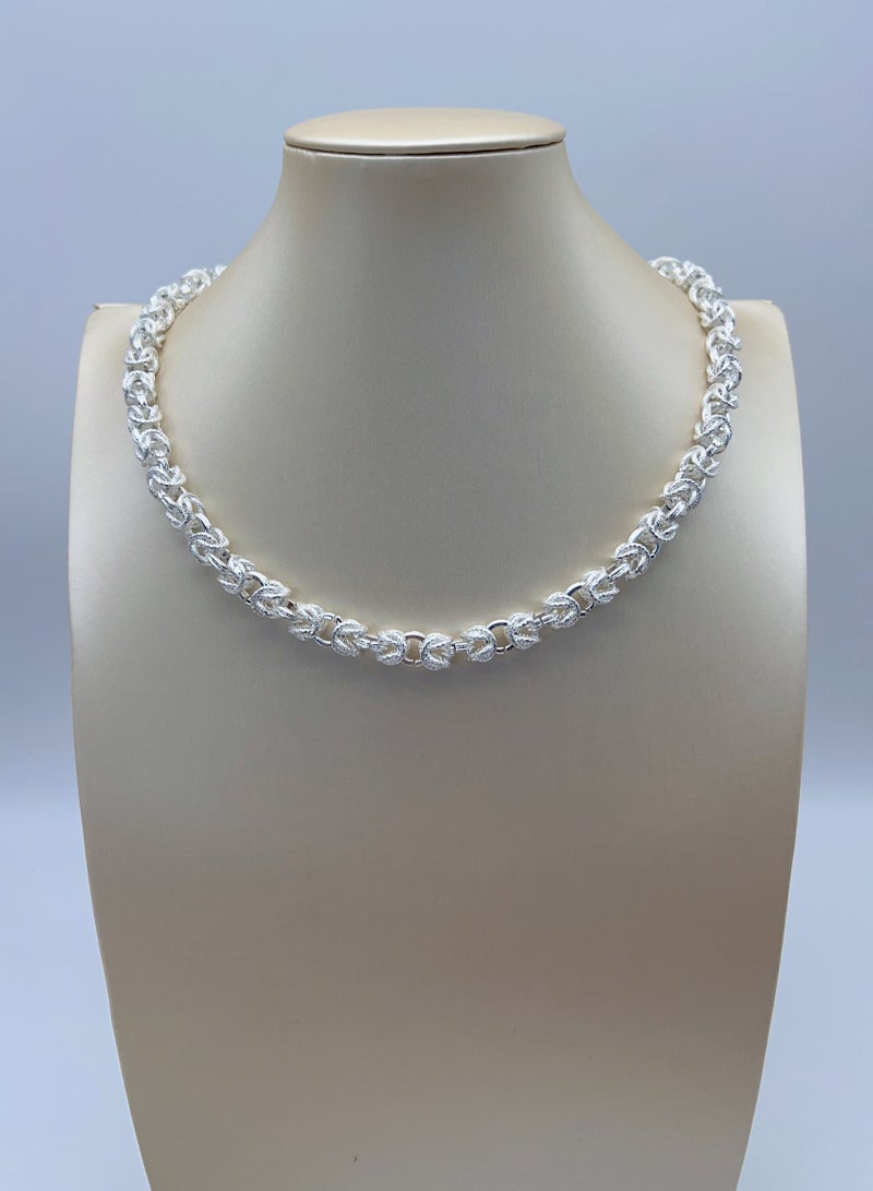 Silver Chain Necklace for Men, Silver Choker Necklace, Dragon Head Clasp , 24 Inches  - Image 3
