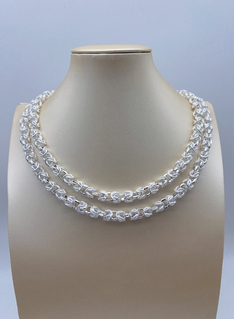 Silver Chain Necklace for Men, Silver Choker Necklace, Dragon Head Clasp , 24 Inches  - Image 5