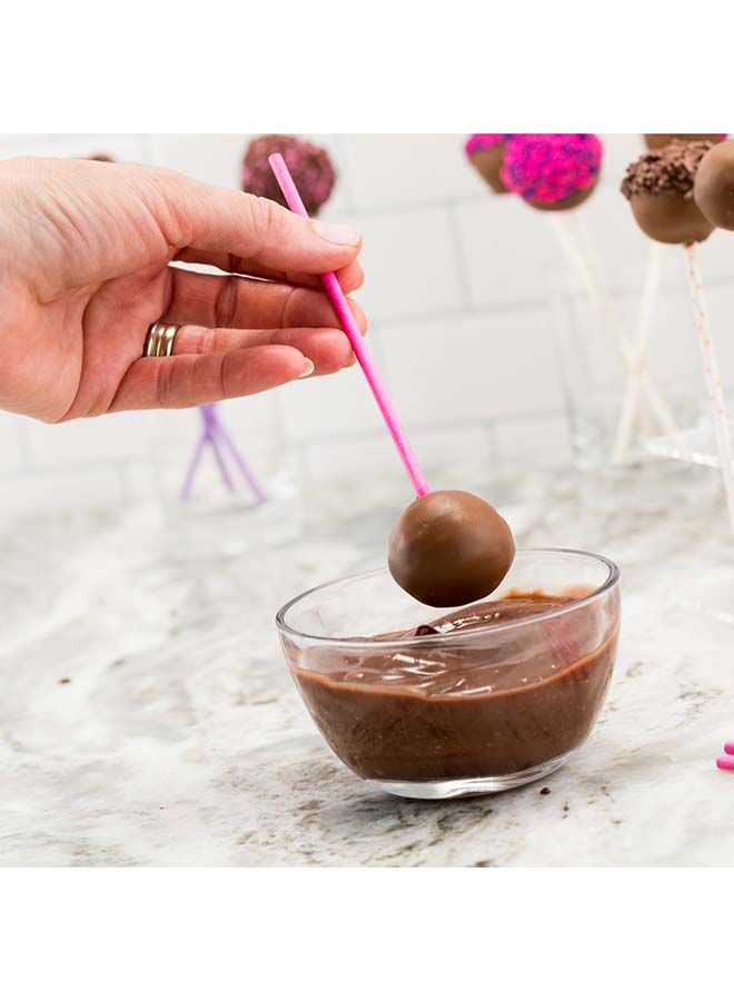 Restaurantware عصي كعكة بوب بطول 5.9 بوصة، 100 عصا مصاصة قابلة للتخلص منها - جذابة، عصي حلوى ورقية وردية فاخرة، للحلويات الصغيرة والمأكولات، للمقاهي أو المنازل - Image 5