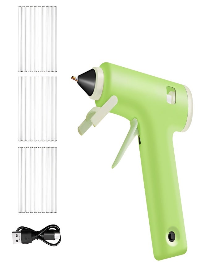 Cordless Hot Glue Gun, USB-C Rechargeable 2000mAh Battery, Fast Heating 2-3 Minutes, Anti-Drip Stand, Includes 30 Glue Sticks for DIY Crafts & Home Repairs - Image 1
