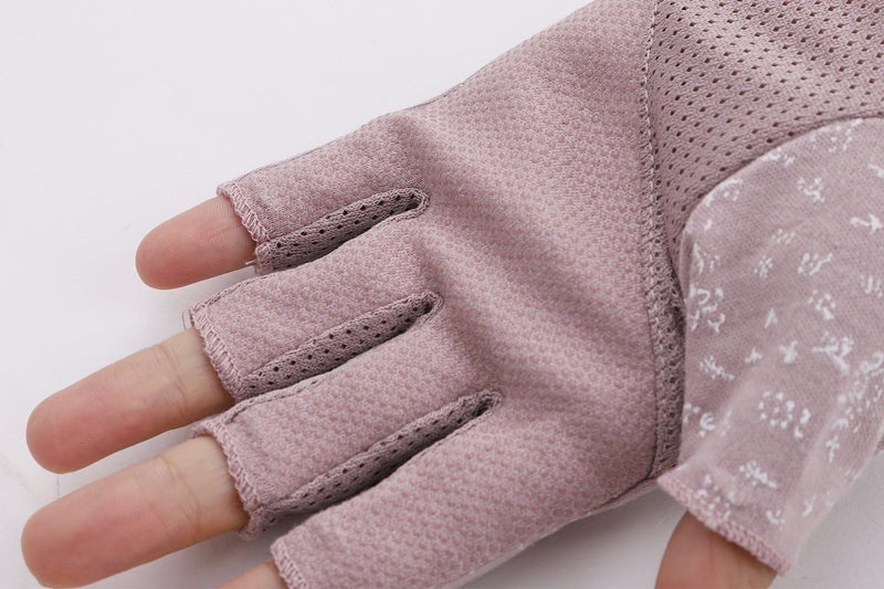 Ylucky Lightweight Summer Fingerless Gloves Men Women UV Sun Protection Driving Cotton Gloves Nonslip Touchscreen Gloves - Image 5