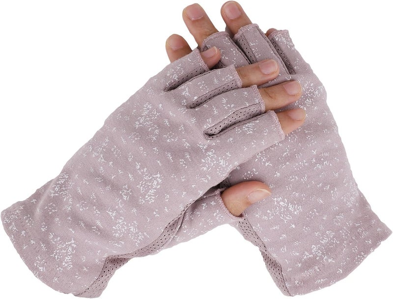 Ylucky Lightweight Summer Fingerless Gloves Men Women UV Sun Protection Driving Cotton Gloves Nonslip Touchscreen Gloves - Image 4