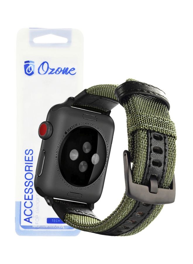 Ozone Replacement Watch Strap For Apple Series 3/2/1 42mm/44mm Green - Image 2