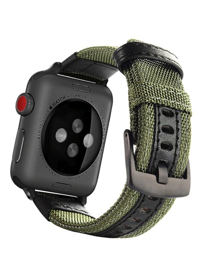 Ozone Replacement Watch Strap For Apple Series 3/2/1 42mm/44mm Green - Image 1
