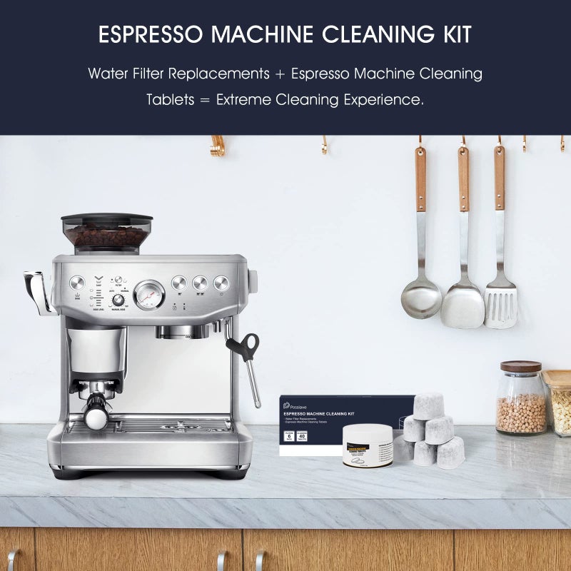 possiave Espresso Cleaning Kits for Breville Machines, Includes 40 Cleaning Tablets and 6 Water Filters - Breville Espresso Machine Accessories - Image 2