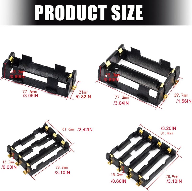 ordinarYone Good 18650 Battery Holder Case for Electronics Projects and Portables Power Devices - Image 4