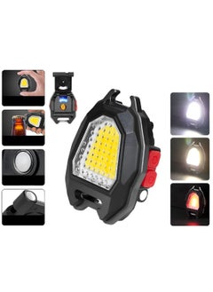 SYOSI, Rechargeable Small LED Torch, with Bottle Opener, Red Light Warning Light, Lifesaving Whistle, Magnet Base