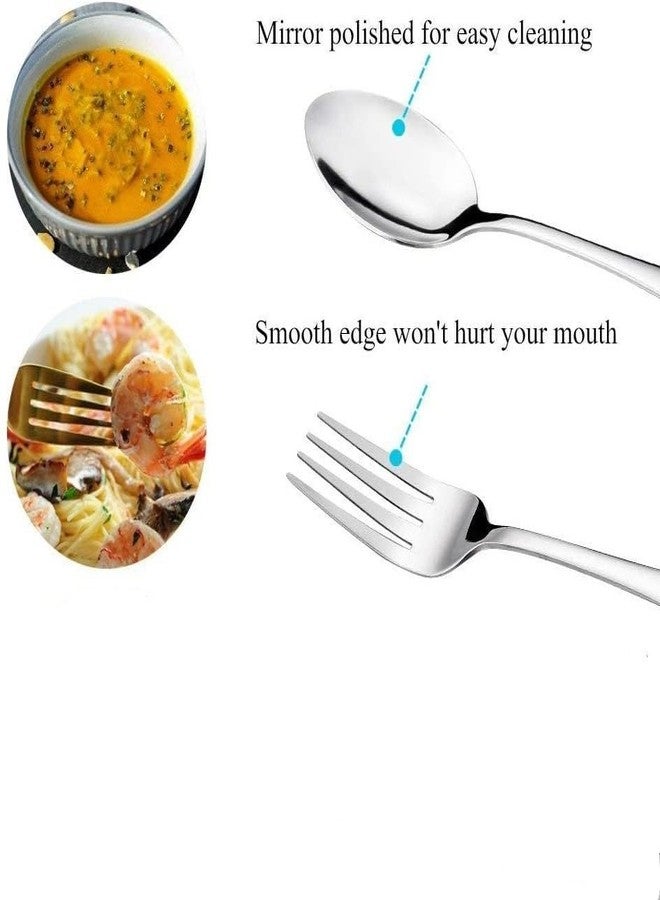 Classic Essentials Stainless Steel Cutlery Set of 20 | 100% Food Grade, Non Toxic, Anti-Rust, Dishwasher Safe | Perfect Gifting Set for All Occasions, Silver - Image 2