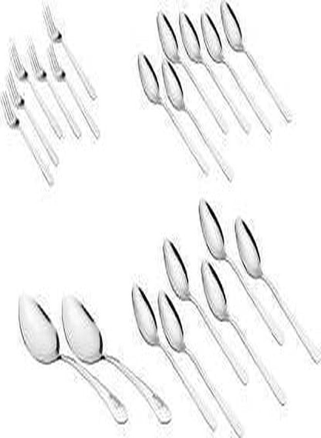 Classic Essentials Stainless Steel Cutlery Set of 20 | 100% Food Grade, Non Toxic, Anti-Rust, Dishwasher Safe | Perfect Gifting Set for All Occasions, Silver - Image 4