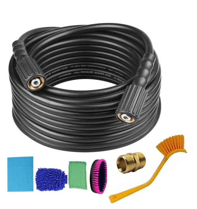 Digital Craft Digital Craft Pressure Washer Hose Pipe 170Bar 2465PSI M2215 14mm High Pressure Washer Hose Spray Water Pressure Washer PipePipe Joint Connector M22Housekeeping 5 Item Set  - Image 1