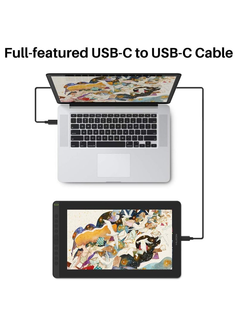 HUION KAMVAS 16 Graphics Drawing Tablet with Full-Laminated Screen Anti-Glare 10 Express Keys Android Support Battery-Free Stylus 8192 Pen Pressure Tilt Adjustable Stand - 15.6 Inch Pen Display  - Image 4