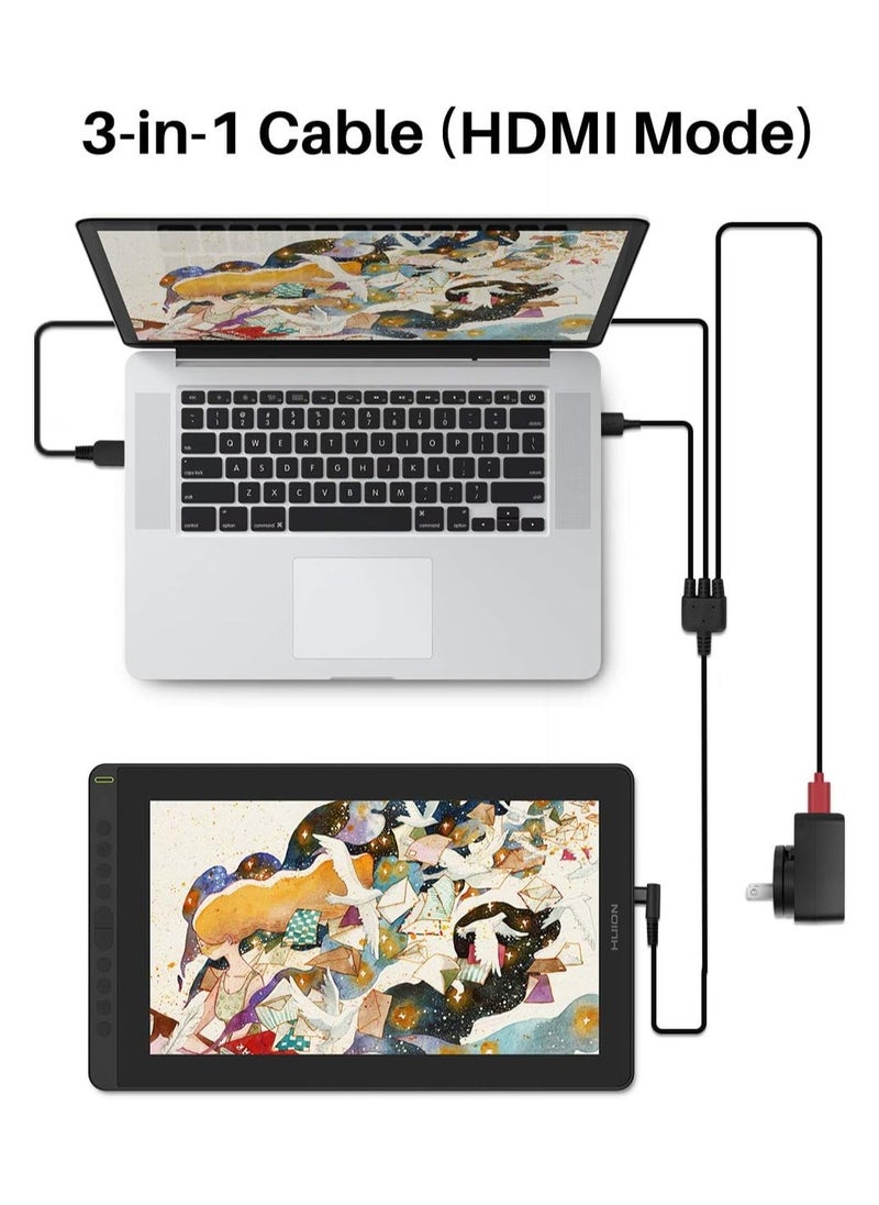 HUION KAMVAS 16 Graphics Drawing Tablet with Full-Laminated Screen Anti-Glare 10 Express Keys Android Support Battery-Free Stylus 8192 Pen Pressure Tilt Adjustable Stand - 15.6 Inch Pen Display  - Image 5