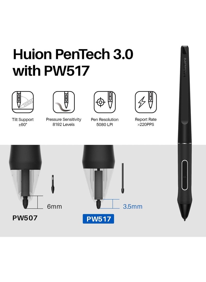 HUION - KAMVAS 16 Graphics Drawing Tablet with Full-Laminated Screen Anti-Glare 10 Express Keys Android Support Battery-Free Stylus 8192 Pen Pressure Tilt Adjustable Stand - 15.6 Inch Pen Display - Image 1