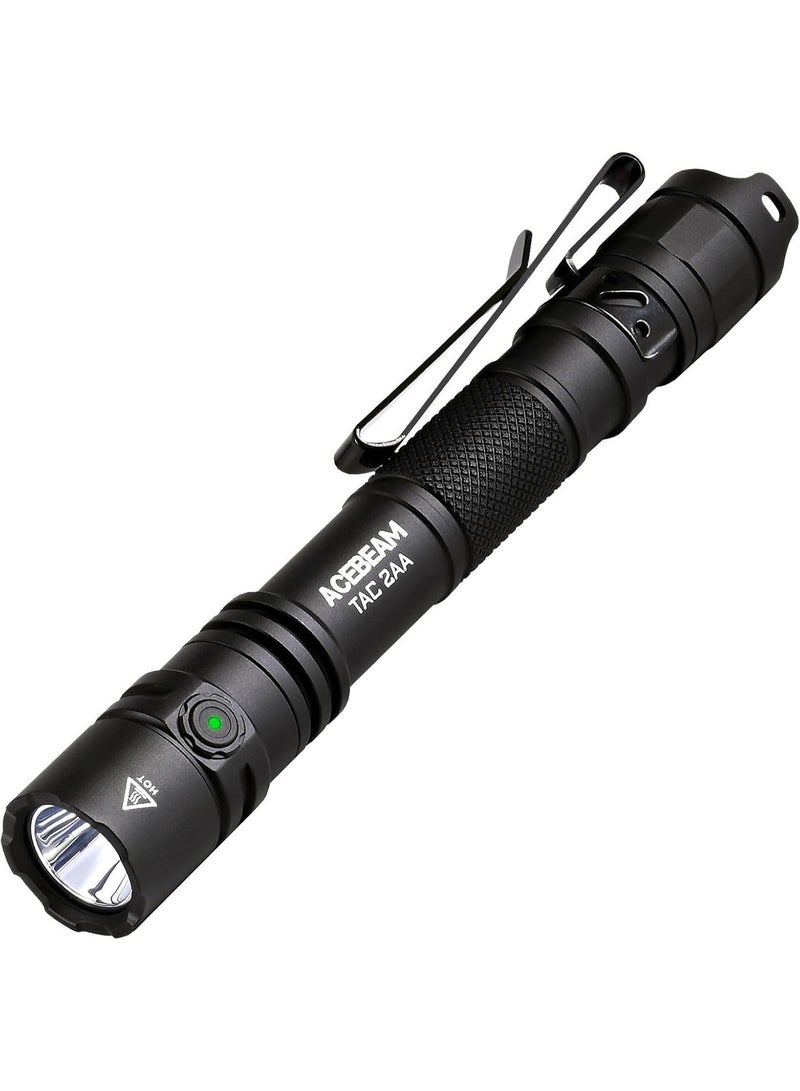 ACEBEAM TAC 2AA Tactical Flashlight, 1600 High Lumens, Dual Modes, Rechargeable LED Pocket Light for Emergency, Camping, Home - Image 2