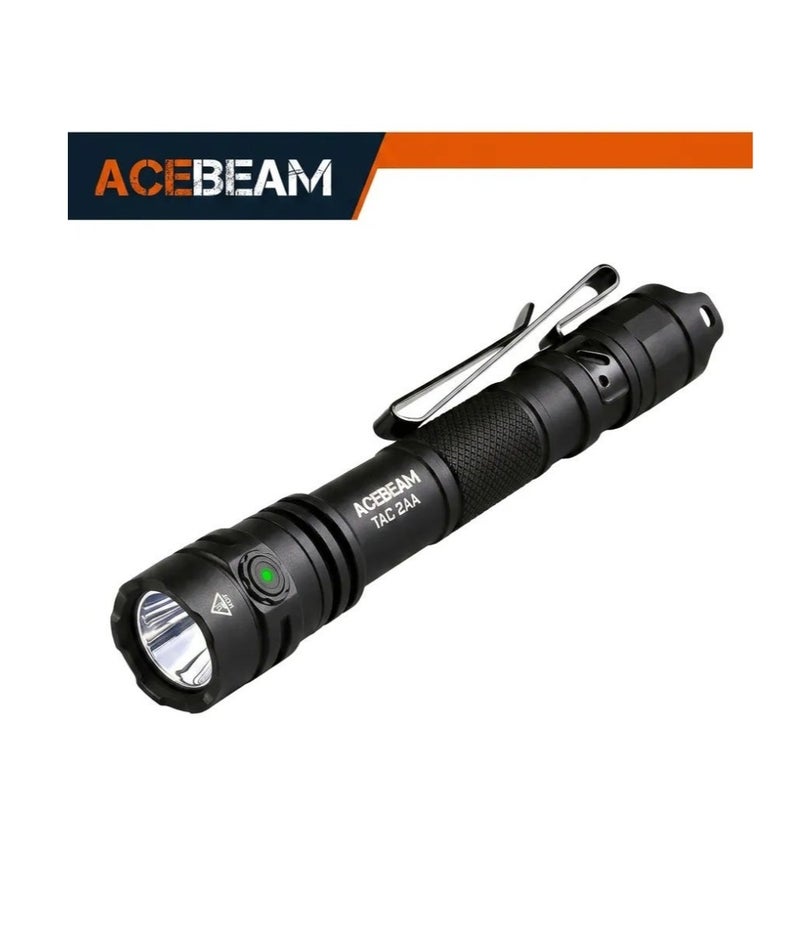 ACEBEAM TAC 2AA Tactical Flashlight, 1600 High Lumens, Dual Modes, Rechargeable LED Pocket Light for Emergency, Camping, Home - Image 1