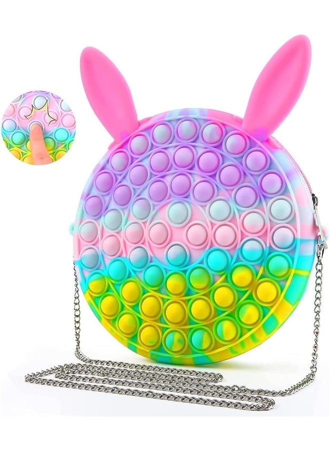ECVV Push Bubble Shoulder Bag Fidget Toy, Push Poping Bubble Sensory Toy Crossbody Bag for Anxiety Stress Relief Pop Purse Fidget Bag Toy for Girls  - Image 1