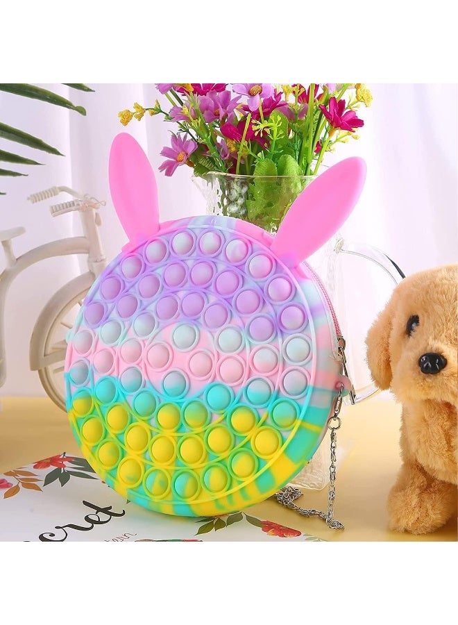 ECVV Push Bubble Shoulder Bag Fidget Toy, Push Poping Bubble Sensory Toy Crossbody Bag for Anxiety Stress Relief Pop Purse Fidget Bag Toy for Girls  - Image 4