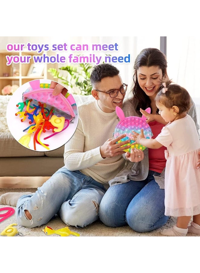 ECVV Push Bubble Shoulder Bag Fidget Toy, Push Poping Bubble Sensory Toy Crossbody Bag for Anxiety Stress Relief Pop Purse Fidget Bag Toy for Girls  - Image 3